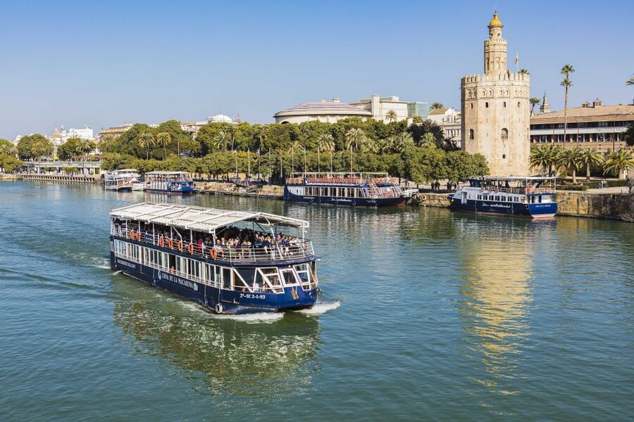 Seville: Panoramic Cruise, Hop-On-Hop-Off Bus & Walking Tour - Starting at Torre del Oro and exchanging your ticket