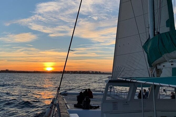 Sunset in Dénia from the Catamaran Mundo Marino - The 90-minute route toward Cape San Antonio