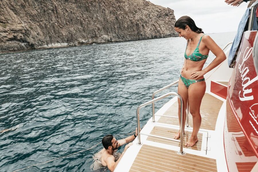 Tenerife: Eco-Yacht Whale and Dolphin Watching and Swimming - The Cave of Love and the Palm-Mar Coast