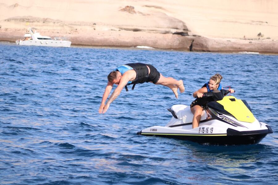 Tenerife: Jet Ski Guided Tour with Optional Photo Service - Riding a Yamaha jet ski off Tenerife’s coast