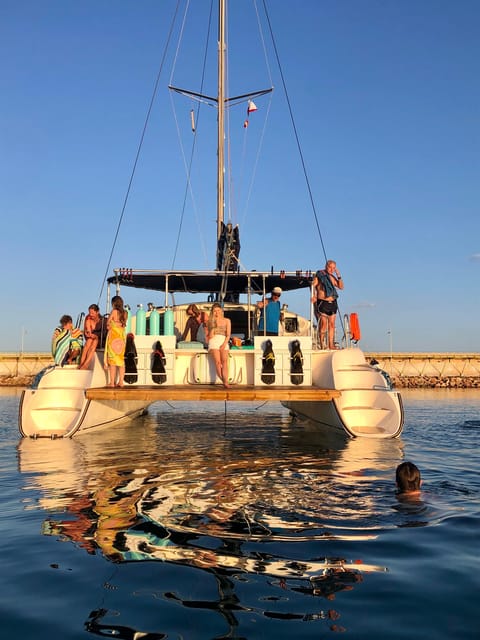 Torrevieja: Costa Blanca Catamaran Cruise - The anchor stop: swimming, snorkeling, and SUP