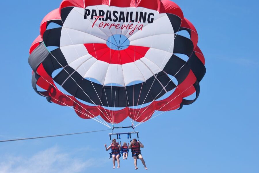 Torrevieja: parasailing experience - Taking off from Real Club Náutico de Torrevieja