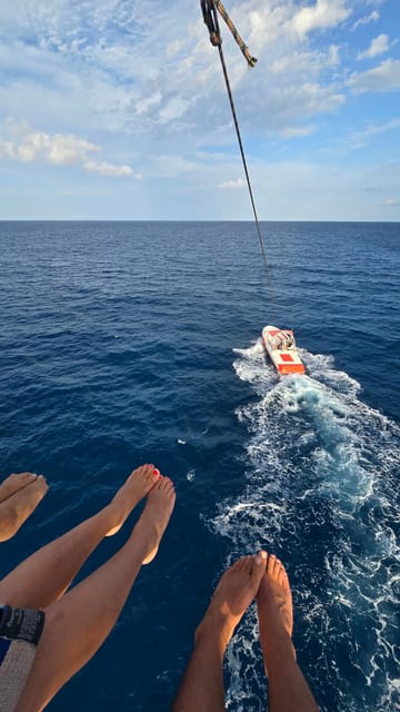 Torrevieja: parasailing experience - The boat ride, drinks, and ocean dip